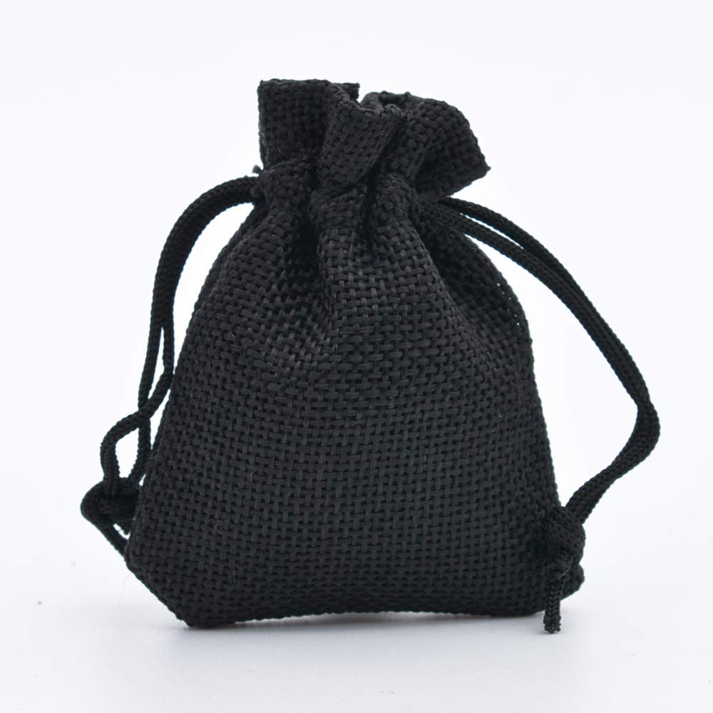 Stoffbeutel mit Kordelzug 50 teile/pack Mode Jute Kordelzug Sackleinen Taschen Hochzeit Party Gefälligkeiten Geschenk Schmuck Hessische Sackbeutel Packung 5 Größen Jutebeutel Geschenktüten mit Korde