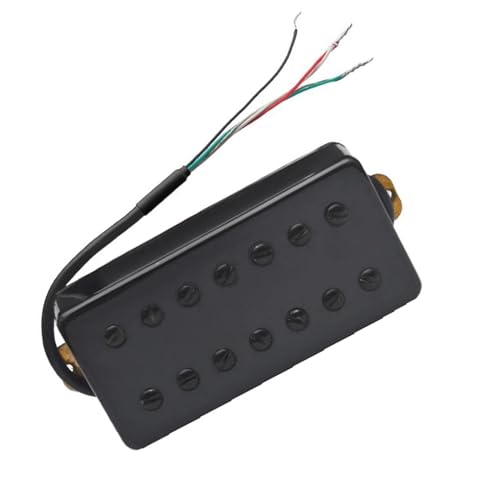 7-saitiger Gitarren-Humbucker, schwarzer Tonabnehmer, Schlitzschraube, Spulenteilung für E-Gitarre Single-Coil-Tonabnehmer (Color : Bridge)