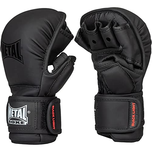 METAL BOXE Handschuhe für Freikämpfe, MMA Black Light Strike L