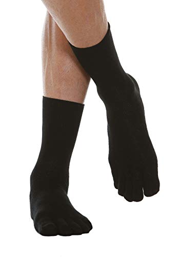 Relaxsan 650C (Schwarz, Gr.4) Zehensocken Diabetes mit X-Static Silberfasern