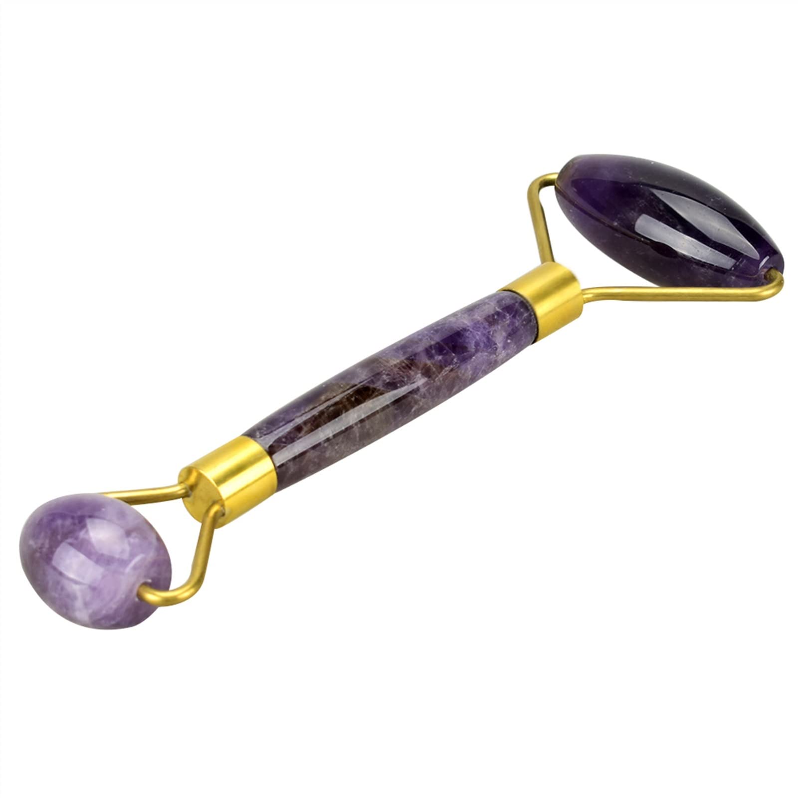 Amethyst Stein Gesichtsmassagegerät Lila Jade Roller Scraping Tool Abnehmen Massage Tools 1Stk (Color : Roller)