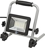 Brennenstuhl LED Baustrahler EL 2050 M (30W, 2700lm, 6500K, IP65, LED Arbeitsstrahler mit 1,5m Kabel, klappbares Gestell)