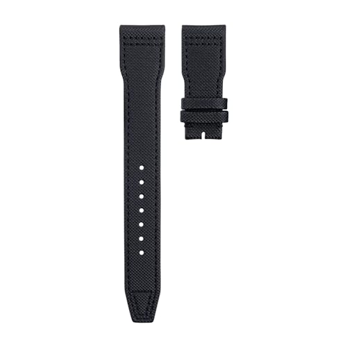 IOTUP Uhrenarmband aus Nylon-Leinen-Leder, 21 mm, 22 mm, für IWC-Armband Spitfire Mark 18 Portugieser Portofino Pilot IW3777, 21 mm, Achat