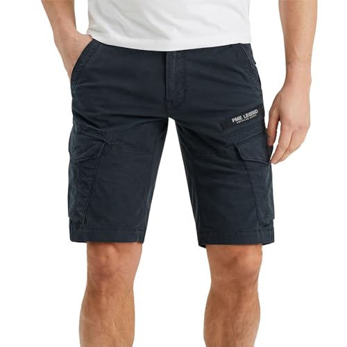 PME Legend Herren Short NORDROP Cargo - Regular Fit - Grau Blau Grün Beige, Größe:W 31, Farbe:Salute 5281