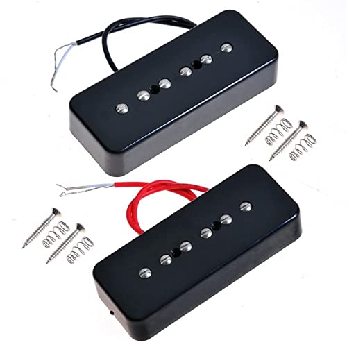 ZENGXUE 1 Set SPILLE SPILL-Pickups Brückenhals Schwarz/Gelb Für E-Gitarre Humbucker Tonabnehmer Set (Color : Black)