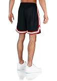 Urban Classics Herren Stripes Mesh Shorts, Mehrfarbig (blkredwht 57), S