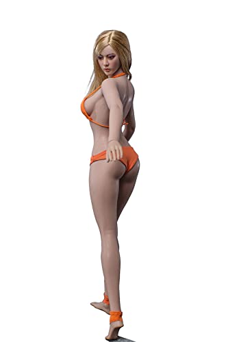 VUSLB 1/6 Scale Female Body,12inch Super Flexible Narrow Shoulders Medium Bust Female Seamless Action Figure Body Collection (S33B Suntan Skin)