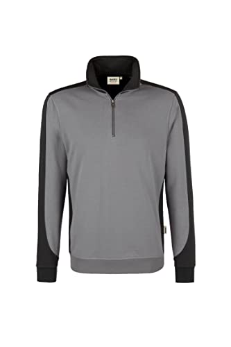 HAKRO Zip Sweatshirt Contrast Performance, HK476-titan, L