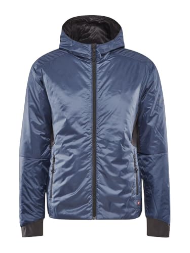 Craft ADV EXPLORE LIGHTWEIGHT JACKET | Leichte Jacke Herren M | Flow | Packbare Outdoorjacke Herren | PrimaLoft-Isolierung | 2 Reißverschlusstaschen | Kapuze | Stretcheinsätze | Wanderjacke Herren