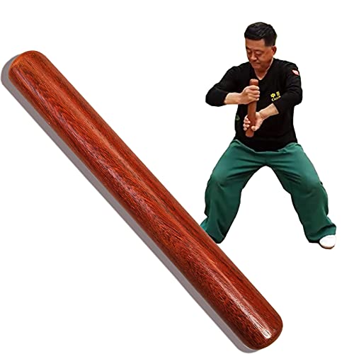 Tai Chi Lineal Stick Tai Chi Kungfu Lineal Tai Chi Rod,Taiji Stock Handgelenk ​Krafttraining Handtrainer Greifkraft NatüRlich Massiv Holz Kampfsport Stick Chinesische Kampfkunst(Color:Redwood40*4.5cm)