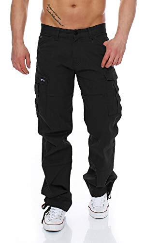 Big Seven Brian Cargo Hose Comfort Fit Herren Jeans, Farbe:Schwarz (Black Beauty), Hosengröße:W38/L32