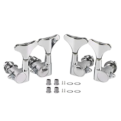 Gitarren Stimmwirbel Bassgitarre Tuning Pegs Keys Gitarre Bass Tuner Für 4 Saitengitarre Versiegelt 2L 2R. Schlüssel Für Elektrische Bass Silber