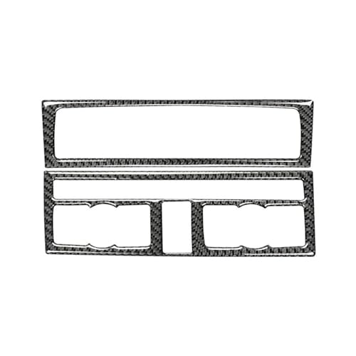 GLILAR Kompatibel Mit Q7 2008 2009 2010 2011 2012 2013 2014 2015, Karbonfaser-Muster, Auto-Klimaanlagen-Bedienknopf, Bedienfeld-Abdeckung, Aufkleber Auto Dekoration