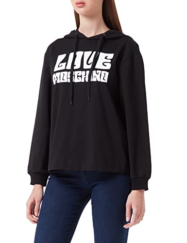 Love Moschino Womens Love 70s Print Sweatshirt, Black, 40