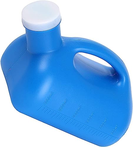 Tragbare Urinalflasche, männliches Urinal, Töpfchen-Pipi-Flasche, 3000 ml, großes männliches Urinal, tragbarer Schraubverschluss, Topfmund, kein Geruch, Herren-Töpfchen-Pipi-Flasche, Sammler, Reisetoi