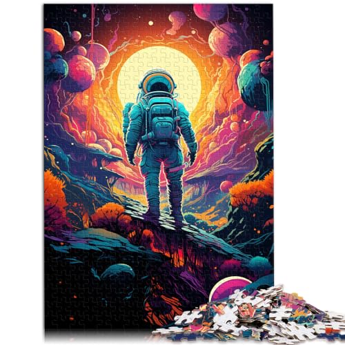 Puzzlespiel Bunte Psychedelia für Weltraumabenteurer, 1000 Teile, Puzzle für Erwachsene, Geschenke, Holzpuzzle, tolle Geschenke für Weihnachten, 1000 Teile (50 x 75 cm)