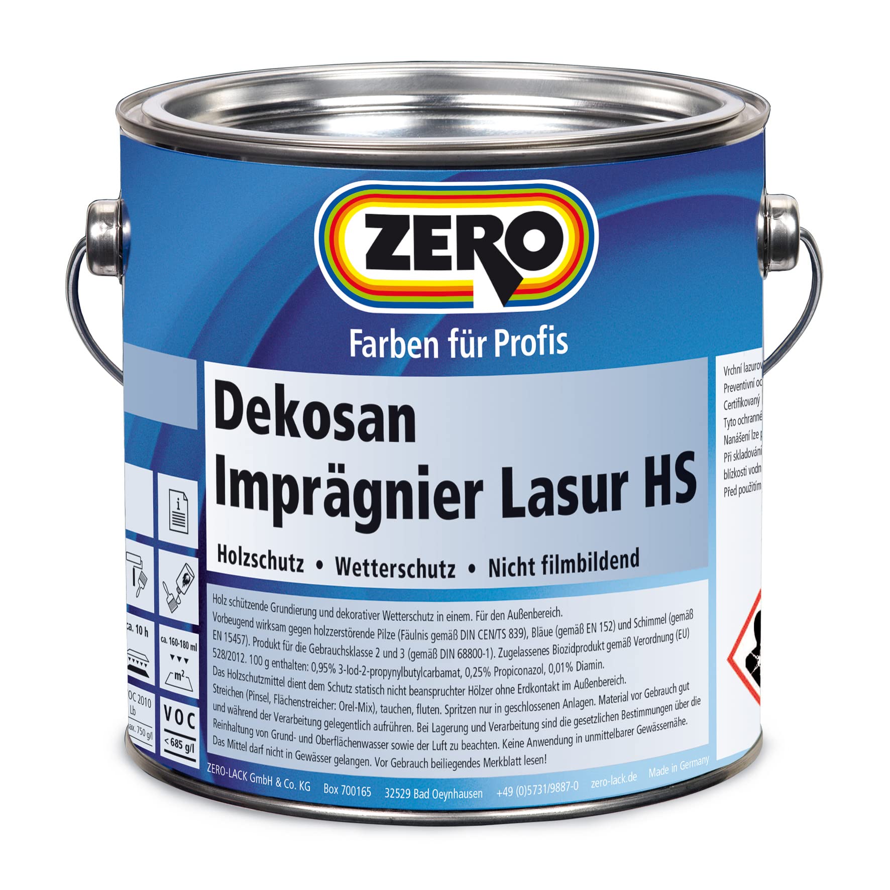 ZERO Dekosan Imprägnier Lasur HS nussbaum 2,5 l