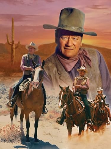 Hfmquisutron Vintage Cowboy Film Poster Puzzle 1000 Teile Holzpuzzle Für Erwachsene Lernspiel Familie Dekompression Spielzeug Rt88Ha