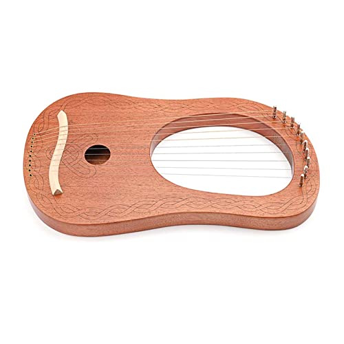 Lyre Harp 10 Saiten Tragbare Kleine Harfe Stabile Klangqualität Harfe für Musikliebhaber Anfänger Kinder Erwachsene Lyre Instrument Holz Harfe 10 Saiten Lyre Harfe Lyre Harfe Stimmschlüssel