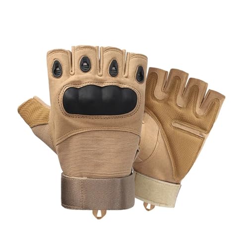 LYHYDMA Fitness-Handschuhe Halbfingerhandschuhe for Herren, Outdoor-Handschuhe, Sport-Motorrad-Fahrradhandschuhe, Fahrradhandschuhe(Sand Color,M)