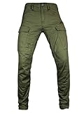 John Doe Stroker Cargo XTM Motorradhose Atmungsaktiv mit Protektoren Olive 36/30