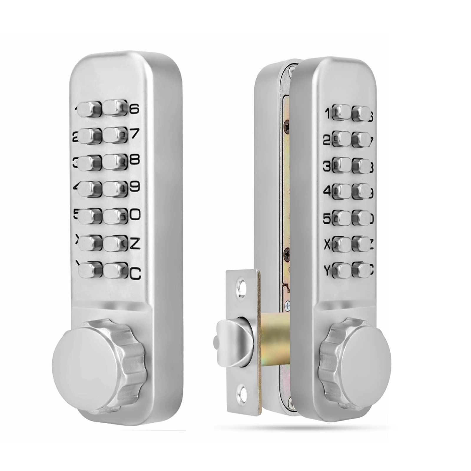 Garsent Mechanisches Codeschloss, Zinklegierung Schlüsselloses Türschloss, Keyless Sicherheit Password Access Lock für Home Büro Wohnung