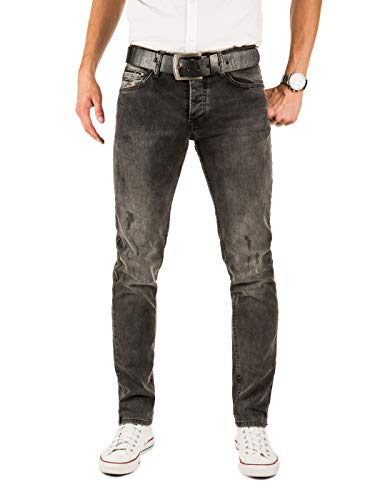 WOTEGA Jeans Slim-Fit M201, Schwarz (Black Denim 0405), W36/L32