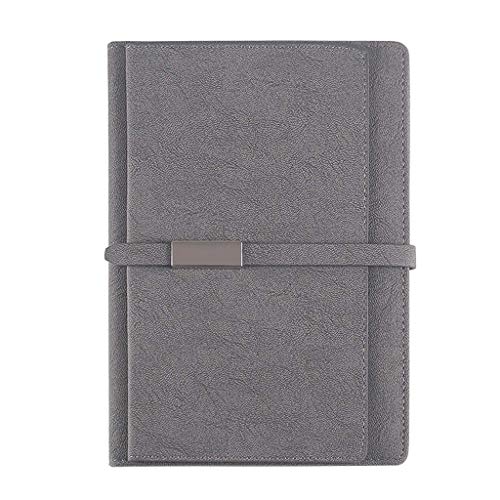 Taschenbuch Mini Journal, Notizbuch, liniert, Tagebuch und Premium-PU-Papier, Hardcover, A5, 192 Seiten for Büro, Zuhause, Schule, Geschäft, fünf Farben, Tagebuch(Gray*2)