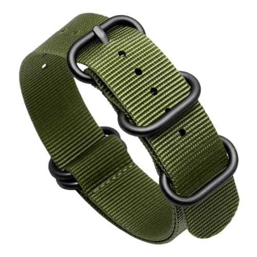 SpaRcz Armband Nylonarmband Army Sport Wasserdichtes Uhrenzubehör 18-24mm, Farbe 5, 24mm