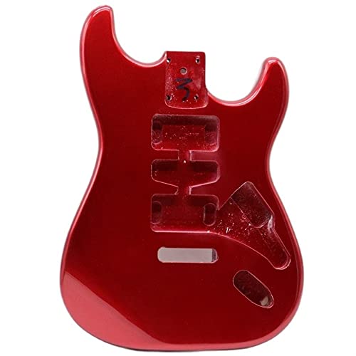 Gitarrenkorpus unfertig Metallisches Rot NS E-Gitarre-Körper-Pappel-Holz-Gitarren- Fass Hochglanz-Finish-Gitarren-Teile-Zubehör