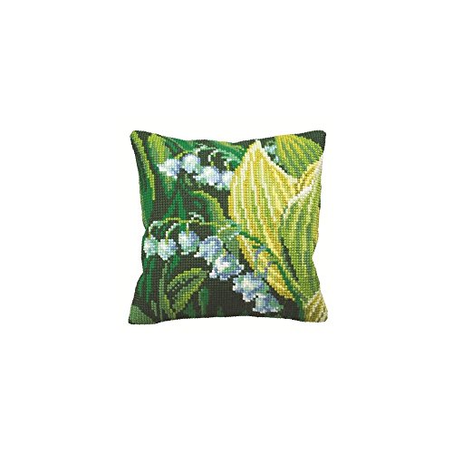 Collection D 'Art 40 x 40 cm Lily of Valley-Right Kreuzstich Kissen Kit