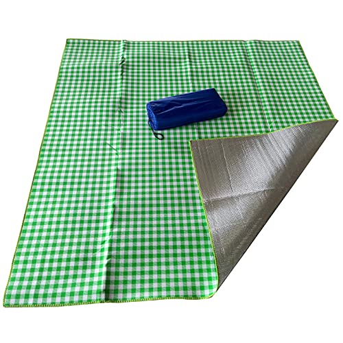 QRONCES wasserdichte Picknickdecke Ultraleicht Faltbar Handliche Matte Tragbare Stranddecke Für Strand Outdoor Campings Auf Gras