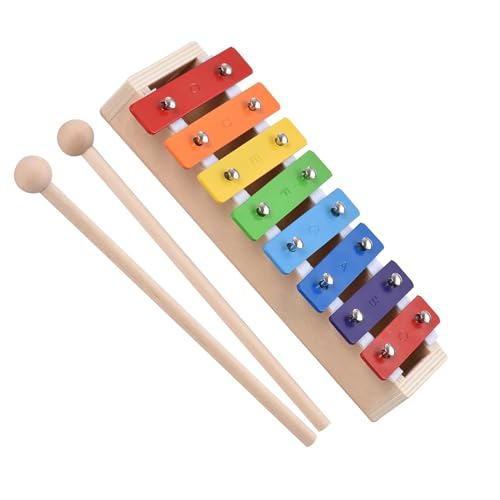 Glockenspiel Für Anfänger Kompaktes Glockenspiel-Xylophon mit 8 Tasten und Mallet-Schlaginstrument für Anfänger