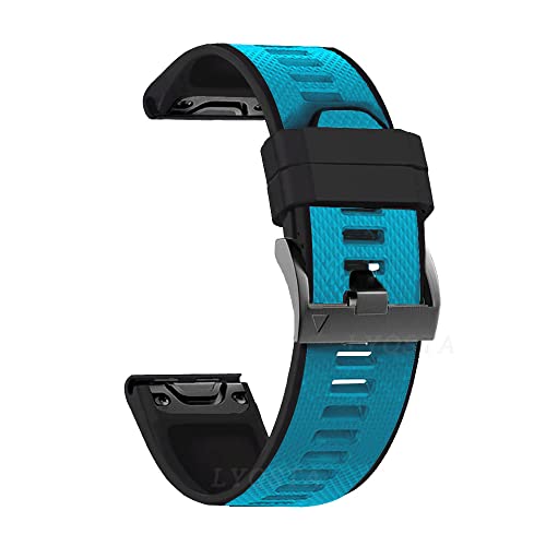 BANDKIT Silikon-Uhrenarmband mit Schnellentriegelung für Garmin Fenix 6, 6X, Pro, 5X, 5 Plus, 3HR, Fenix 7X, 7, Forerunner 935, 945 Smartwatch, 26 mm, Achat