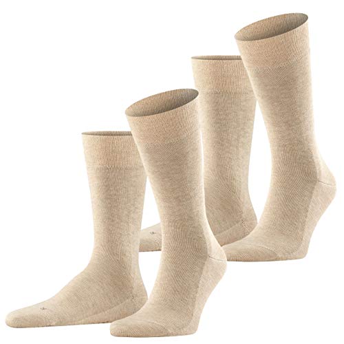 FALKE Herren Socken Sensitive London, 94% Baumwolle, 1 Paar, Beige (Sand Melange 4650), Größe: 43-46