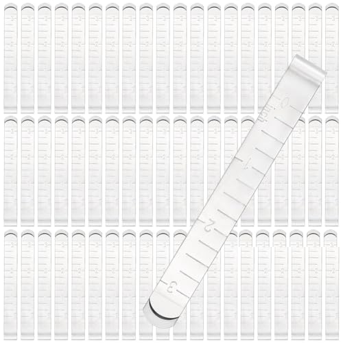 Pcivzxam 60 Stück Nähklammern, 3-Saumklammern, Nähmesslineal, für Stoffklammern, und Markierungszubehör