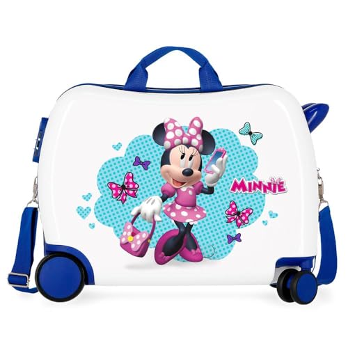 Minnie Good Mood Kinderkoffer mit 2 Rädern, Blau