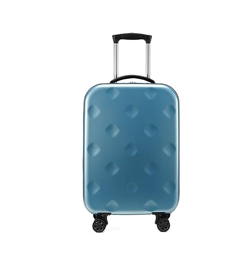 RUVOO Koffer Trolley Reisekoffer Erweiterbares Gepäck, Faltbare Koffer Mit Universalrädern, Zoll-Zahlenschloss Koffer Gepäck Rollkoffer (Color : Blu, Size : 28in)