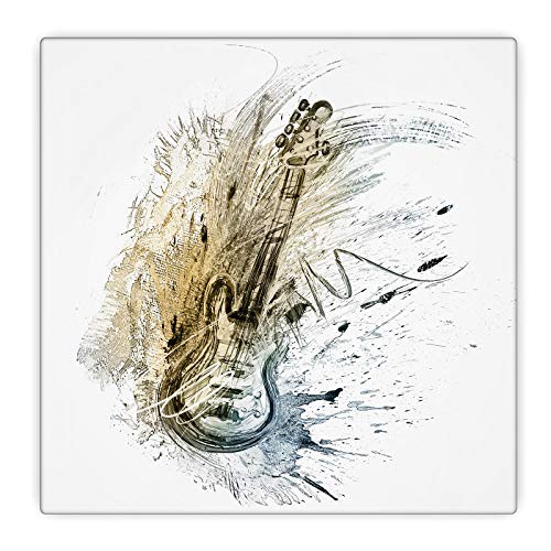 CanvasArts Abstract Music Gitarre - Leinwand Bild - Abstrakt Musik Modern Art Wandbild (60 x 60 cm, Leinwand auf Keilrahmen, Gitarre)