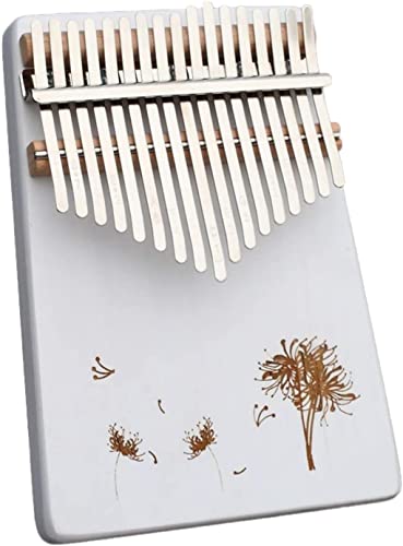 Kalimba Thumb Qin, Daumenklavier, Kalimba-Daumenklavier mit 17 Tasten, Marimba-Fingerklavierinstrument, mit Stimmhammer, Lernanleitung, Klavier, bestes Geburtstagsgeschenk, (White Dream Serie) Weiß A