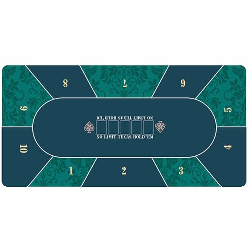 LYZXYZAI Texas Holdem Pokertischmatte rutschfest Und Wasserabweisend Pokertischmatte Pokertischauflage Zubehör Pokertischmatte Für Den Eigenen Pokertisch Pokertischbelag,003,180 * 90CM