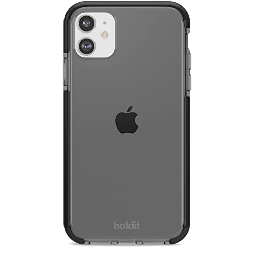 holdit Transparent Hülle für iPhone 11/XR (6,1") - Vergilbungsfrei TPU hülle - Flexiblem und Durchsichtige Handyhüllen in Getönter Farbe - Crystal Clear - Schwarz