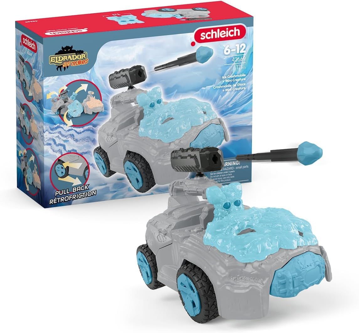 Schleich 42669 EIS-Crashmobil mit Mini Creature, ab 7 Jahren, ELDRADOR Creatures - Spielset, 17 Teile