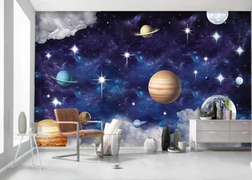 Universum Galaxie Planet 3D Tapete Poster Restaurant Schlafzimmer Wohnzimmer Sofa TV Dekorative Wand-400cm×280cm