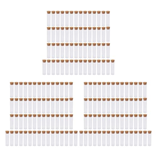Uikdjgu 150 Stücke/Pack 25X95mm Tee Plastik Reagenz Glas mit Flachem Boden Drosophila Fläschchen Kultur RöHrchen mit Kork Stopfen