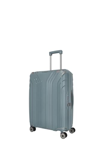 Travelite Elvaa Trolley 4 Rollen 66 cm 66cm Hartschale 72L Blaugrau