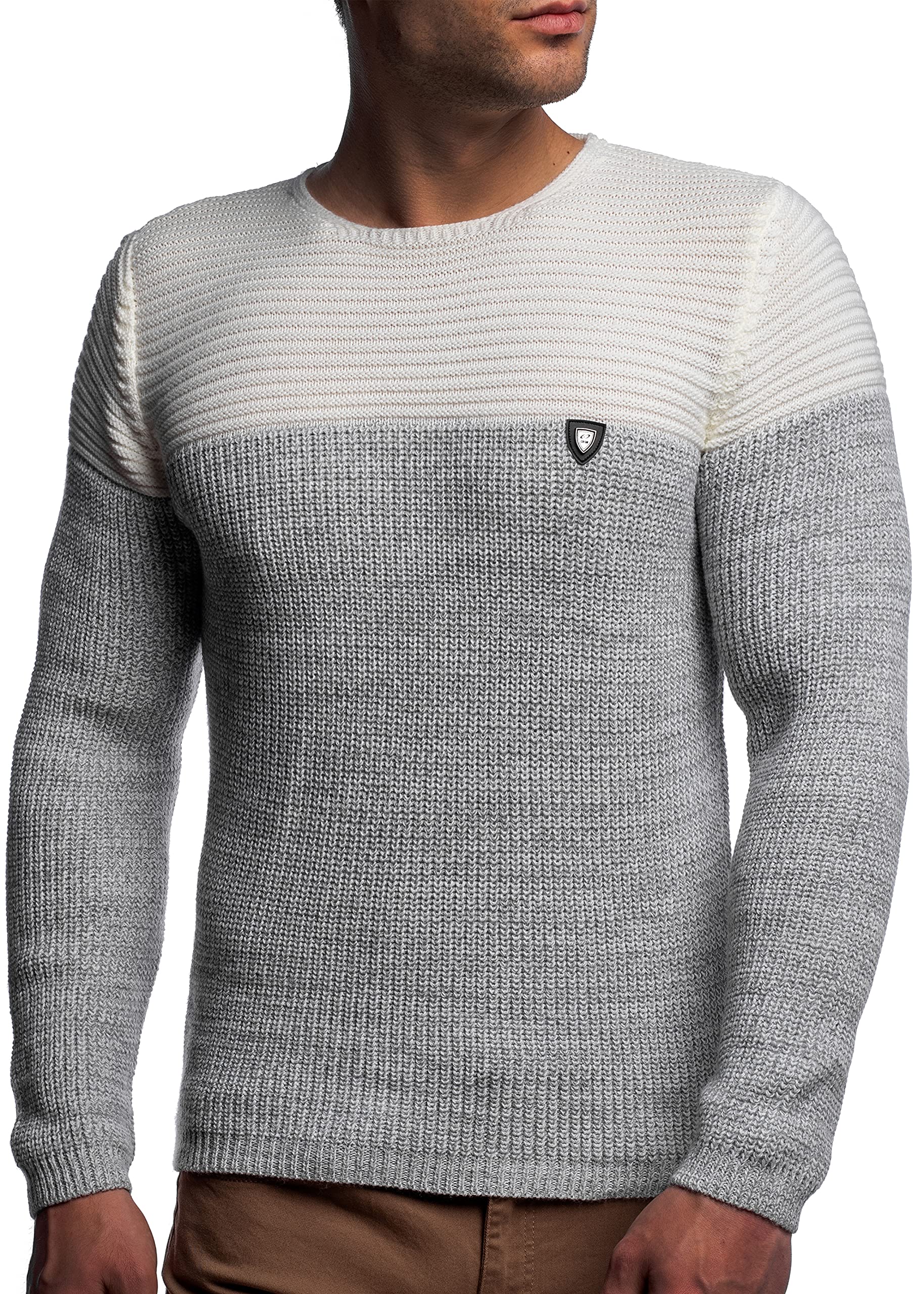 Carisma Herren - Strickpullover 7288 Streetwear Menswear Autumn/Winter Knit Knitwear Sweater CRSM CARISMA Fashion- Gr. XXL, Ecru