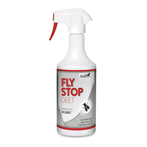 Stiefel Flystop DEET für Pferde, hochwirksamer Insektenschutz für Pferd und Reiter, beinahe geruchslos, hautverträglich, Fliegenspray gegen Mücken, Bremsen, Zecken, mehrere Stunden Wirksamkeit, Wirkstoff DEET, 650ml