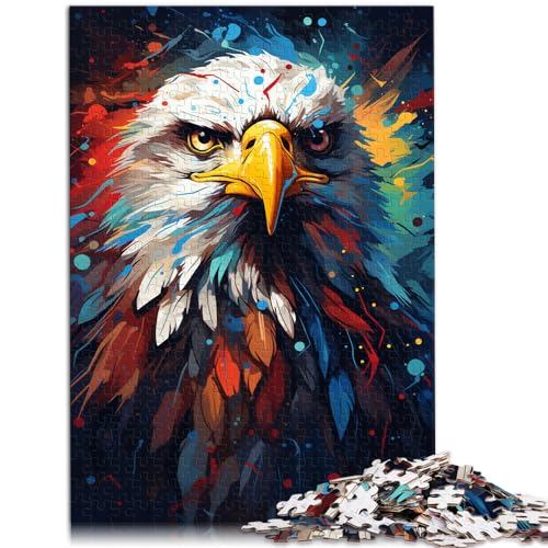 Puzzles, Geschenke, Spielzeug, Bunter Psychedelischer Himmelsbussard, 1000-teiliges Puzzle für Erwachsene, Holzpuzzle, interessantes Puzzle zur Stressreduzierung, 1000 Teile (50 x 75 cm)