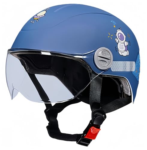 Cartoon-Helm Für Süßes Motorrad, Leichter Halbhelm Mit ECE-Zertifikat Für Jungen Und Mädchen Im Alter Von 3–15 Jahren K,46-54CM